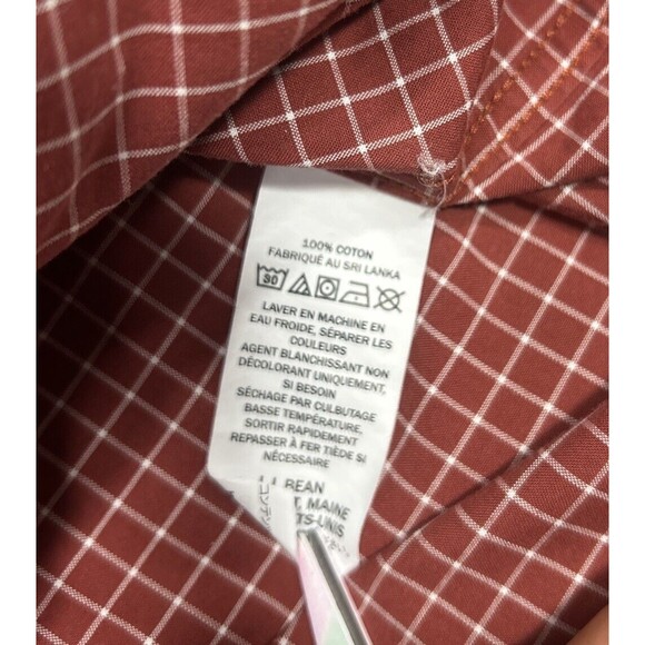 L.L. Bean Shirt Men's Large Red/White Long Sleeve Button Down Item ID 275569 - Picture 4 of 8